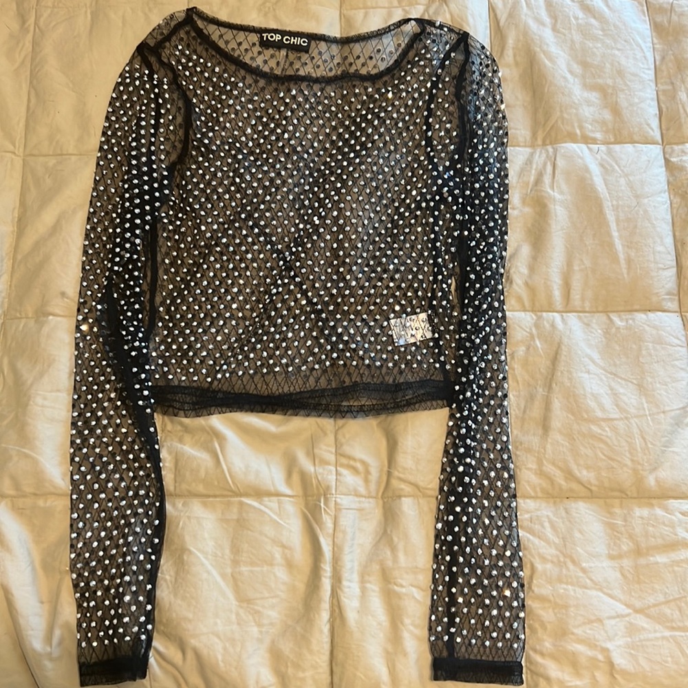 Long sleeve crop top